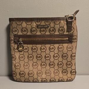Michael Kors Brown and Tan Crossbody Bag